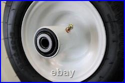 (Set of 2) 13x6.50-6 4 Ply Smooth with 6x4.5 White Wheel Assy for Exmark & Toro