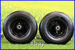 (Set of 2) 13x6.50-6 Black Wheel Assemblies for Carlisle, Exmark, Scag, Toro, JT