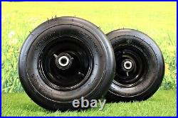 (Set of 2) 13x6.50-6 Black Wheel Assemblies for Carlisle, Exmark, Scag, Toro, JT