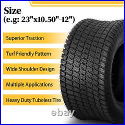 Set of 2 23x10.50-12 Lawn Mower Tractor Turf Tires 6 Ply 23x10.50x12 23x10.5x12