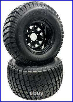 Set of 2 24x12.00-12 4 Ply Turf Tech Tire & Wheel Assembly