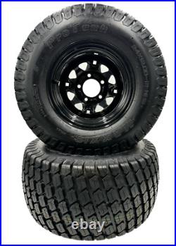 Set of 2 24x12.00-12 4 Ply Turf Tech Tire & Wheel Assembly