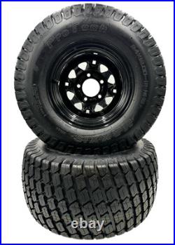 Set of 2 24x12.00-12 4 Ply Turf Tech Tire & Wheel Assembly