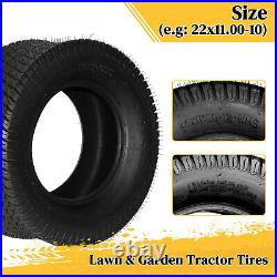 Set of 2 24x9.50-12 Lawn Mower Tractor Turf Tires Heavy Duty 4 Ply Tubeless