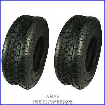 Set of 2 Turf Tires 15x6-6 Tubeless 4 Ply John Deere Cub Cadet Lawnmower Tractor