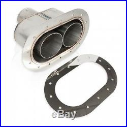 Stainless Works Oval Through-Body Exhaust Tip With Tubes (2.5)