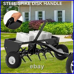Steel 40 Lawn Aerator Tow Behind With Universal Hitch for Lawn Plug Aerator