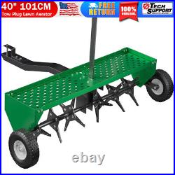 Steel Heavy Duty Lawn Aerator with 40 Width Tow Plug Achieve Well Kept Lawn