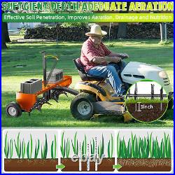 Steel Heavy Duty Lawn Aerator with 40 Width Tow Plug Achieve Well Kept Lawn