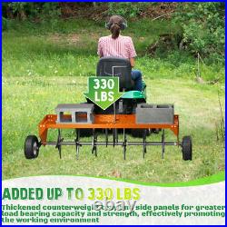 Steel Heavy Duty Lawn Aerator with 40 Width Tow Plug Achieve Well Kept Lawn