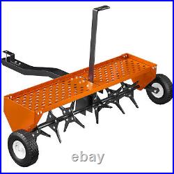 Steel Heavy Duty Lawn Aerator with 40 Width Tow Plug Achieve Well Kept Lawn