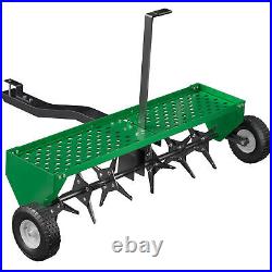 Steel Heavy Duty Lawn Aerator with 40 Width Tow Plug Achieve Well Kept Lawn