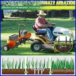 Steel Heavy Duty Lawn Aerator with 48 Width Tow Plug Achieve Well Kept Lawn