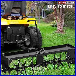 Steel Heavy Duty Lawn Aerator with 48 Width Tow Plug Achieve Well Kept Lawn