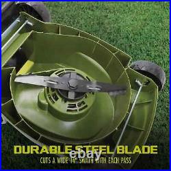 Sun Joe 28V Cordless 14 Brushless Push Walk-Behind Lawn Mower, Adjustable Cut