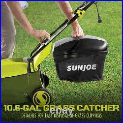 Sun Joe 28V Cordless 14 Brushless Push Walk-Behind Lawn Mower, Adjustable Cut