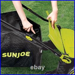 Sun Joe AJ805E Electric Lawn Dethatcher with Collection Bag 15 in 13 Amp Scarifier
