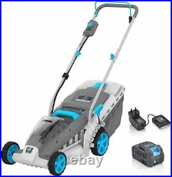Swift 40V 18-Inch Brushless Cordless Lawn Mower with battery and charger