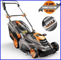 TACKLIFE Electric Lawn Mower, 16-Inch Corded Lawn Mower, 13-Amp Corded Lawnmower