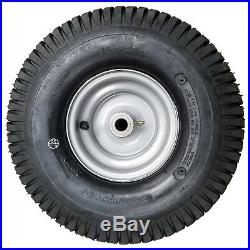TWO 15x6.00-6 15x600-6 15/6.00-6 15/600-6 Lawn Mower Tire Rim Wheel Assembly 4pr