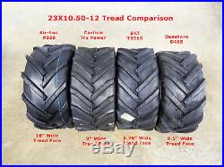 TWO 23X10.50-12 Air-Loc R1 Bar Lug Traction Tires 6 ply Lawn Tractor WIDE TREAD