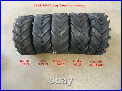 TWO 23X8.50-12 Air-Loc R1 Bar Lug Traction Tires 6 ply Lawn Tractor WIDE TREAD