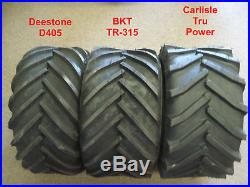 TWO New 26X12.00-12 Carlisle Tru Power Lug Tires 4 ply 523361 withstems 26X12-12