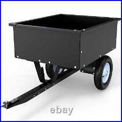 Tow-Behind Dump Cart with Wheels for Lawn Tractor & ATV UTV 350LB Capacity