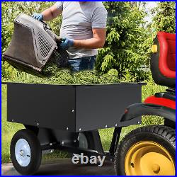 Tow-Behind Dump Cart with Wheels for Lawn Tractor & ATV UTV 350LB Capacity