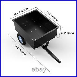 Tow-Behind Dump Cart with Wheels for Lawn Tractor & ATV UTV 350LB Capacity