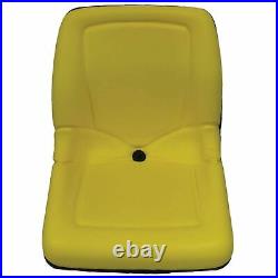 Tractor Yellow 18 High Back Bucket Style, Plastic Pan Seat with DrainSeat