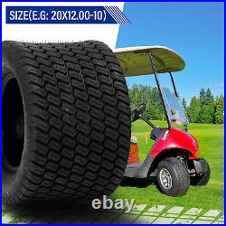 Two 20x12.00-10 Lawn Mower Garden Tractor Turf Tires 4 Ply 20x12-10 20 12 10