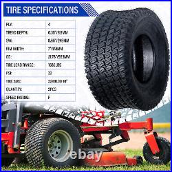 Two 22x10.00-10 Lawn & Garden Mower Tractor Turf Tires 4 Ply 22x10-10 22x10x10