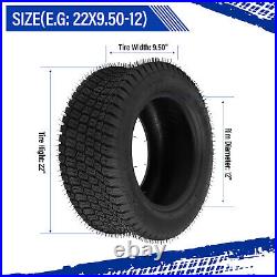 Two 22x9.50-12 Lawn & Garden Mower Tractor Turf Tires 4 Ply 22x9.5-12 22x9.5x12