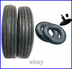 Two 600x16,6.00-16 Rib Implement Farm Tractor Tires Withtubes Disc, Do-all 6 Ply