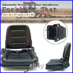 Universal Forklift Seat with Seat belt for Tractor Loader Excavator Mini Digger