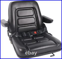 Universal Seat Adjustable with Armrests and Seat Belt for Excavator Tractors