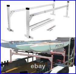 Upgrade Heavy Duty Adjustable Aluminum Trailer Ladder Rack for Enclosed Trailers
