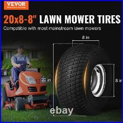 VEVOR Lawn Mower Tires 20x8-8 Lawn Tractor Tires 2-Pack S-Turf Pneumatic Tires