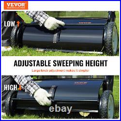 VEVOR Lawn Sweeper Push Leaf Grass Collector 26 7 Cu. Ft. Capacity Adjustable