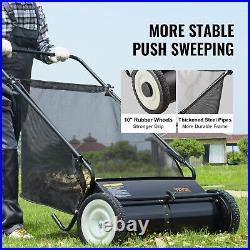 VEVOR Lawn Sweeper Push Leaf Grass Collector 26 7 Cu. Ft. Capacity Adjustable
