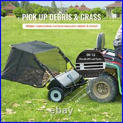 VEVOR Lawn Sweeper Tow Behind Leaf Yard Collector 42.5 25 Cu. Ft. Adjustable