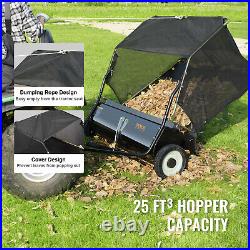 VEVOR Lawn Sweeper Tow Behind Leaf Yard Collector 42.5 25 Cu. Ft. Adjustable