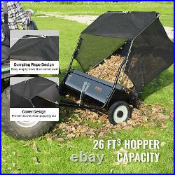 VEVOR Lawn Sweeper Tow Behind Leaf Yard Collector 48.5 26 Cu. Ft. Adjustable