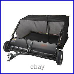 VEVOR Pro Lawn Sweeper Tow Behind/Hand Push Leaf Grass Yard Collector Adjustable