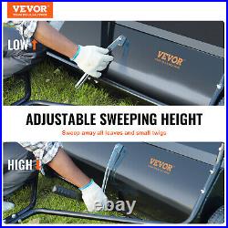 VEVOR Pro Lawn Sweeper Tow Behind/Hand Push Leaf Grass Yard Collector Adjustable