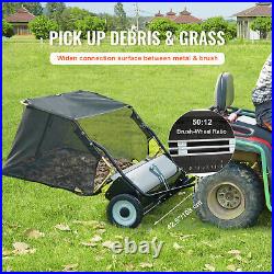 VEVOR Pro Lawn Sweeper Tow Behind/Hand Push Leaf Grass Yard Collector Adjustable