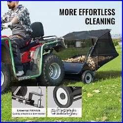 VEVOR Pro Lawn Sweeper Tow Behind/Hand Push Leaf Grass Yard Collector Adjustable