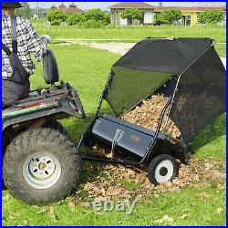 VEVOR Pro Lawn Sweeper Tow Behind/Hand Push Leaf Grass Yard Collector Adjustable