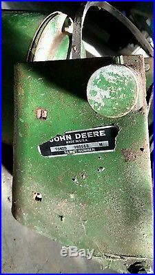 Vintage John Deere 300 Series Lawn Garden Tractor 1980 front PTO attachment